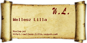Wellesz Lilla névjegykártya